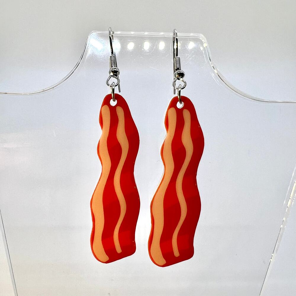 Bacon Earrings - Breakfast Earrings - Food Earrings - Bacon Accessories - Lover